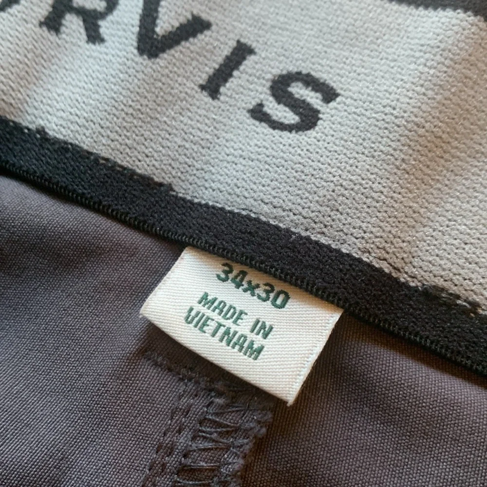Orvis sz 34x30 grey water repellent all weather comfort stretch hiking pants